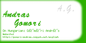 andras gomori business card